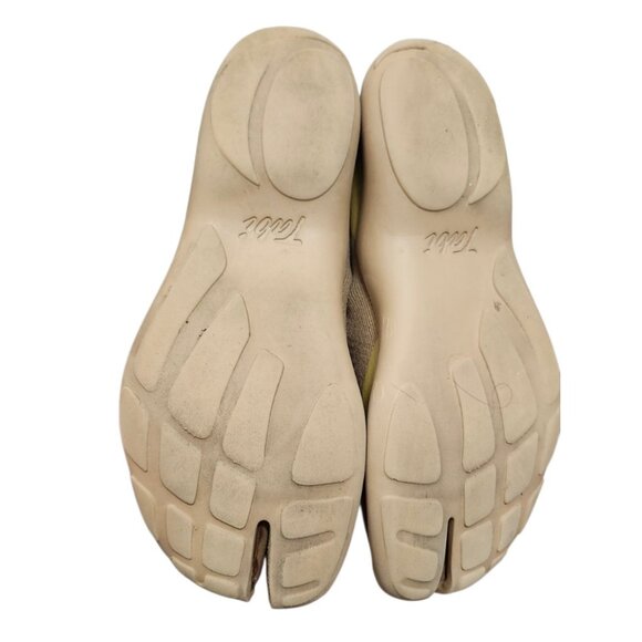 Tabi Split Toe Slip On Shoes Unisex Beige Stretch Comfort US M10 W12 EU 44 - Picture 10 of 12